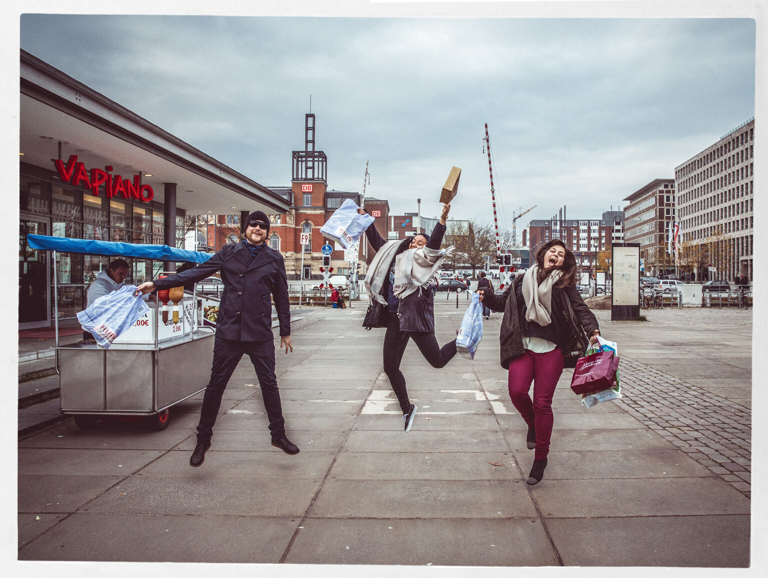 Tom, Adiele and Katrine enjoying Kiel..