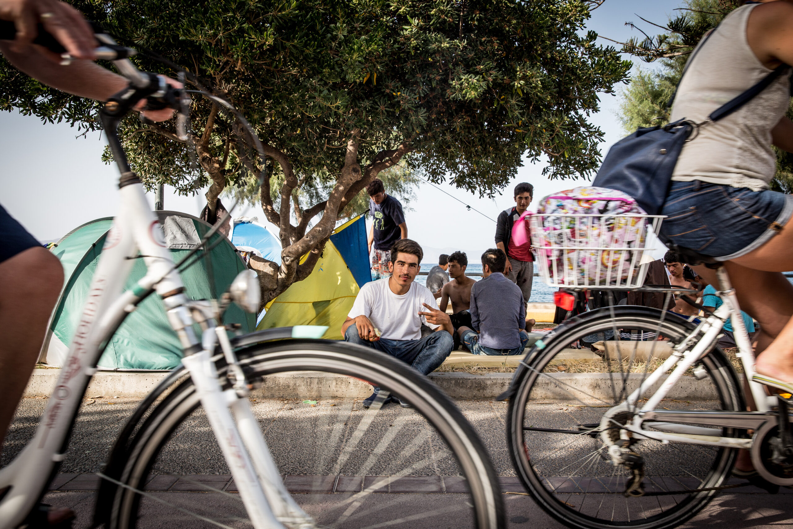 Syrian refugees at the greek Island of Kos