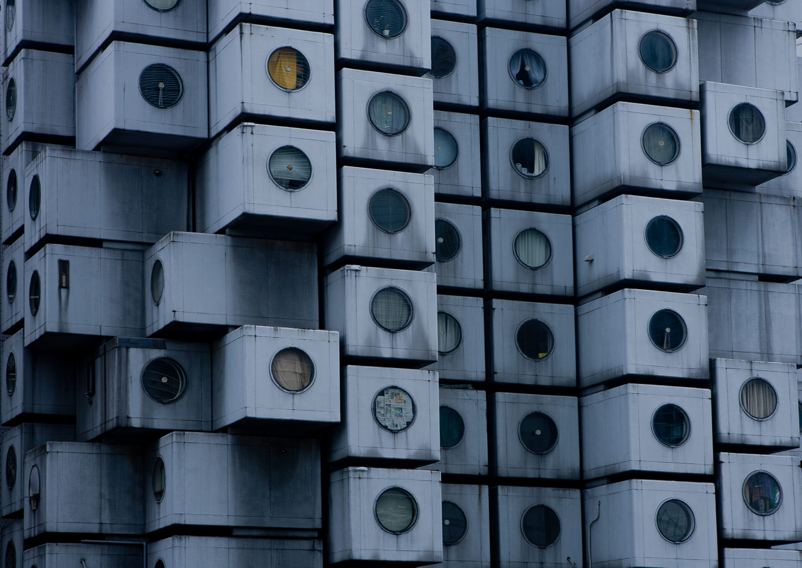 Nakagin Capsule Tower, Shimbashi, Tokyo, Japan by Kisho Kurokawa