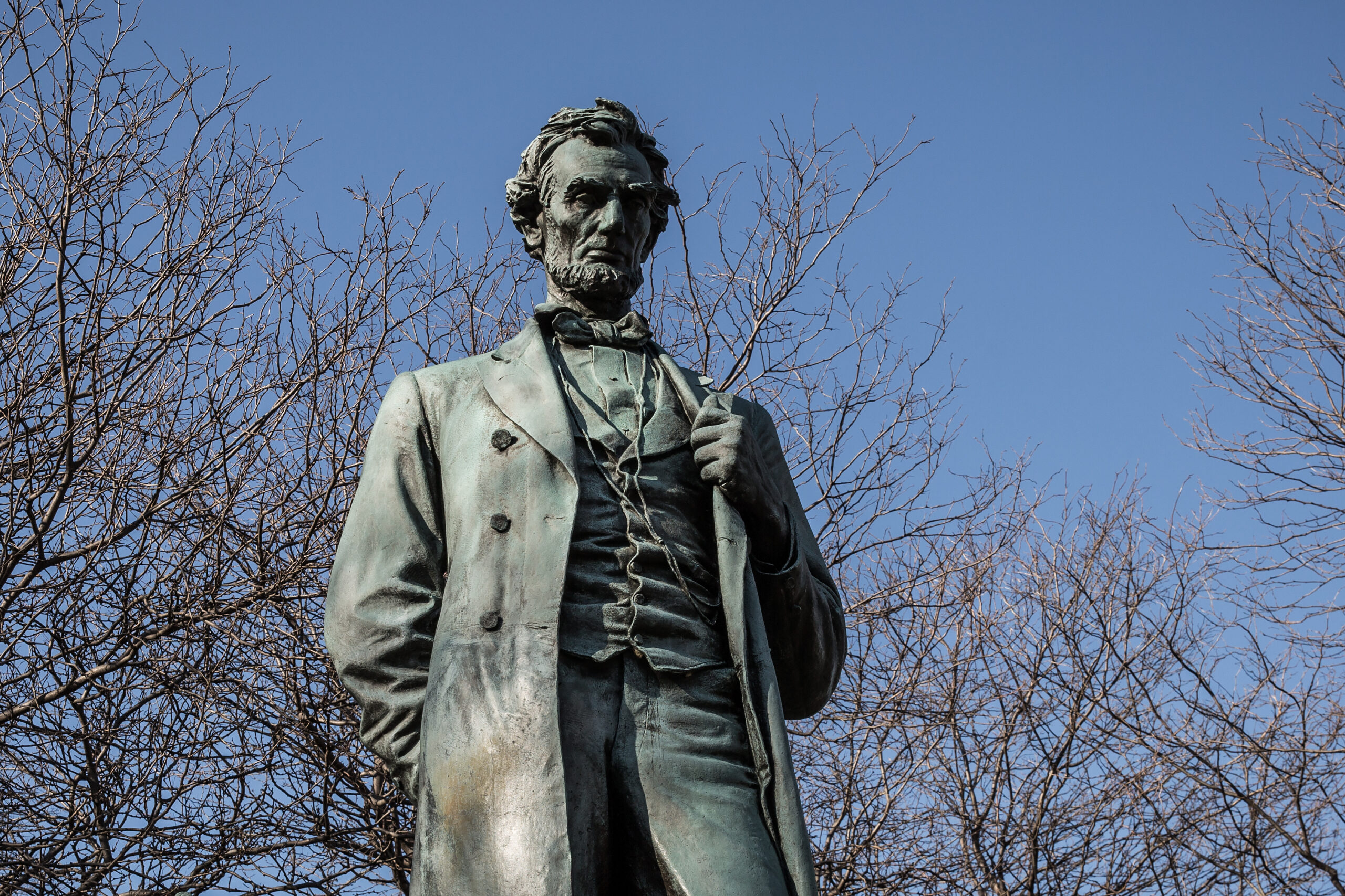 Abraham Lincoln: The Man. Statue in Lincoln Park, Chicago