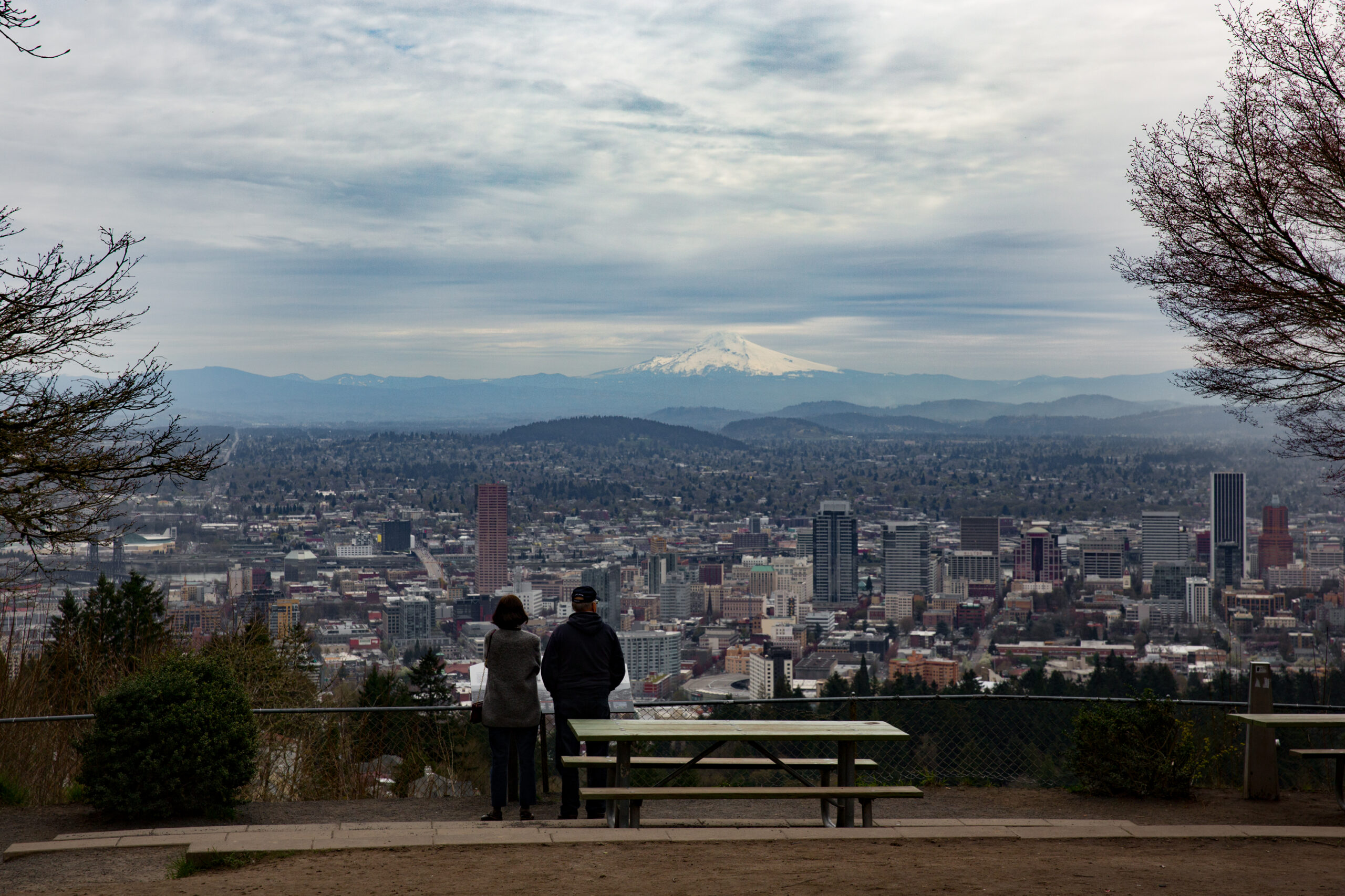 Portland and Mt Hood viewed from Pittock Mansion